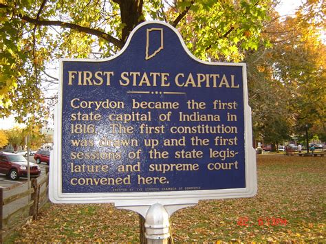 first state capital of indiana.